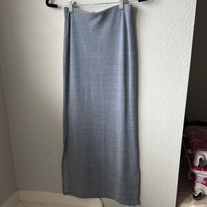 Stretchy Baby Blue Maxi Skirt